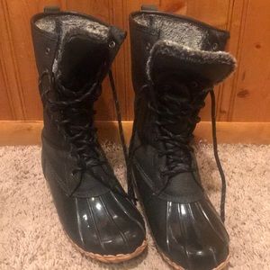 SPORTO Delinda Duck boots size 7 Black
